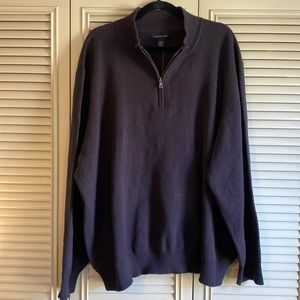 Mens Lands’ End Big and Tall 1/4 Zip Sweater Pullover Size 3X